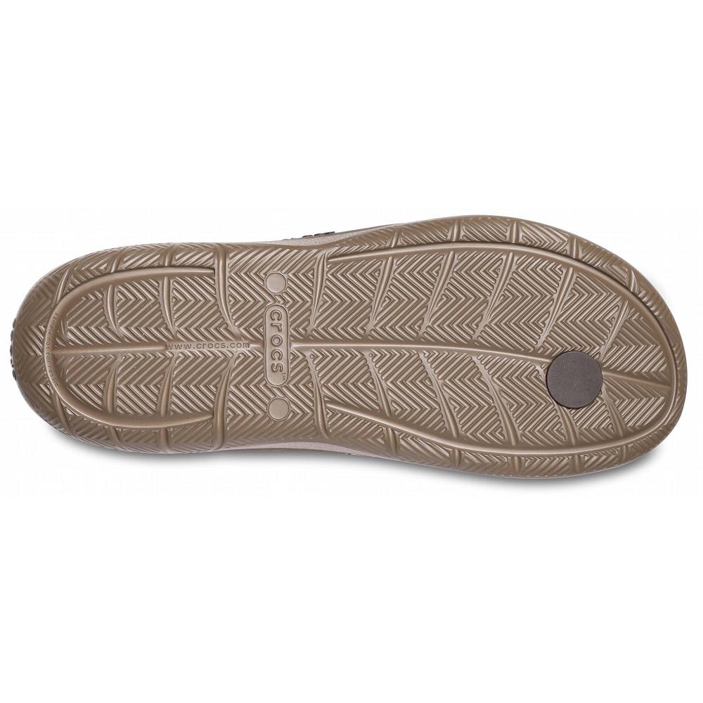 Khaki Men's Crocs Swiftwater™ Wave Flip Sandals | NZ 1208SGLO